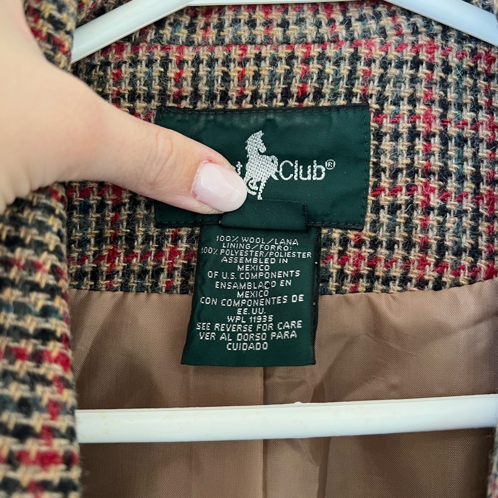 Hunt Club 100% Wool Oversized Blazer Jacket Size 8 - Picture 6 of 8